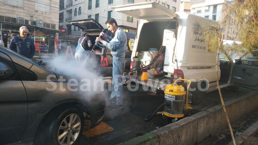 کارواش بخار و بخارشوی سیار استیم پاور دستگاه بخارشوی ماشین و اتومبیل